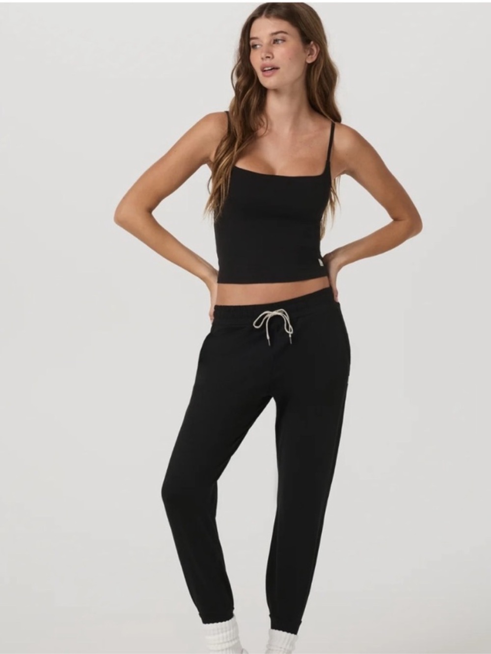 VUORI Performance Jogger Pants in Black Heather - Like New, Extra Small